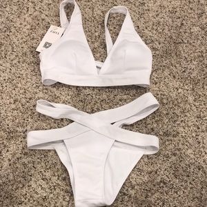 White Strappy Swimsuit
